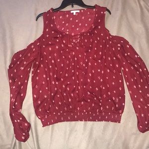 Xl Maurices cold shoulder long sleeve blouse